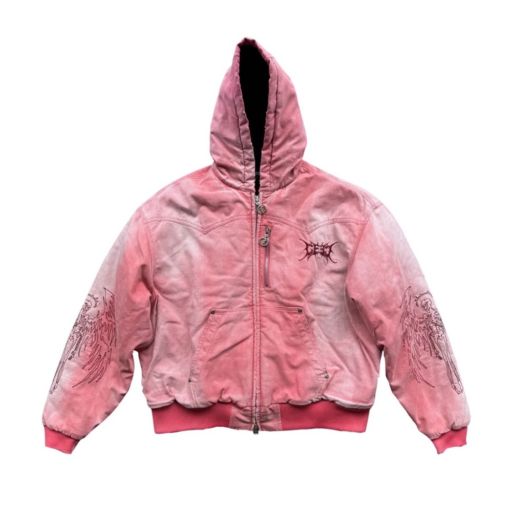 CEECLA skull angel zip up jacket dirty pink unreleased retail $550